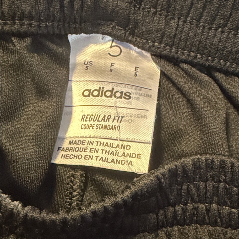 Adidas Boys Black Shorts with Green Logo 5 - Picture 2 of 3